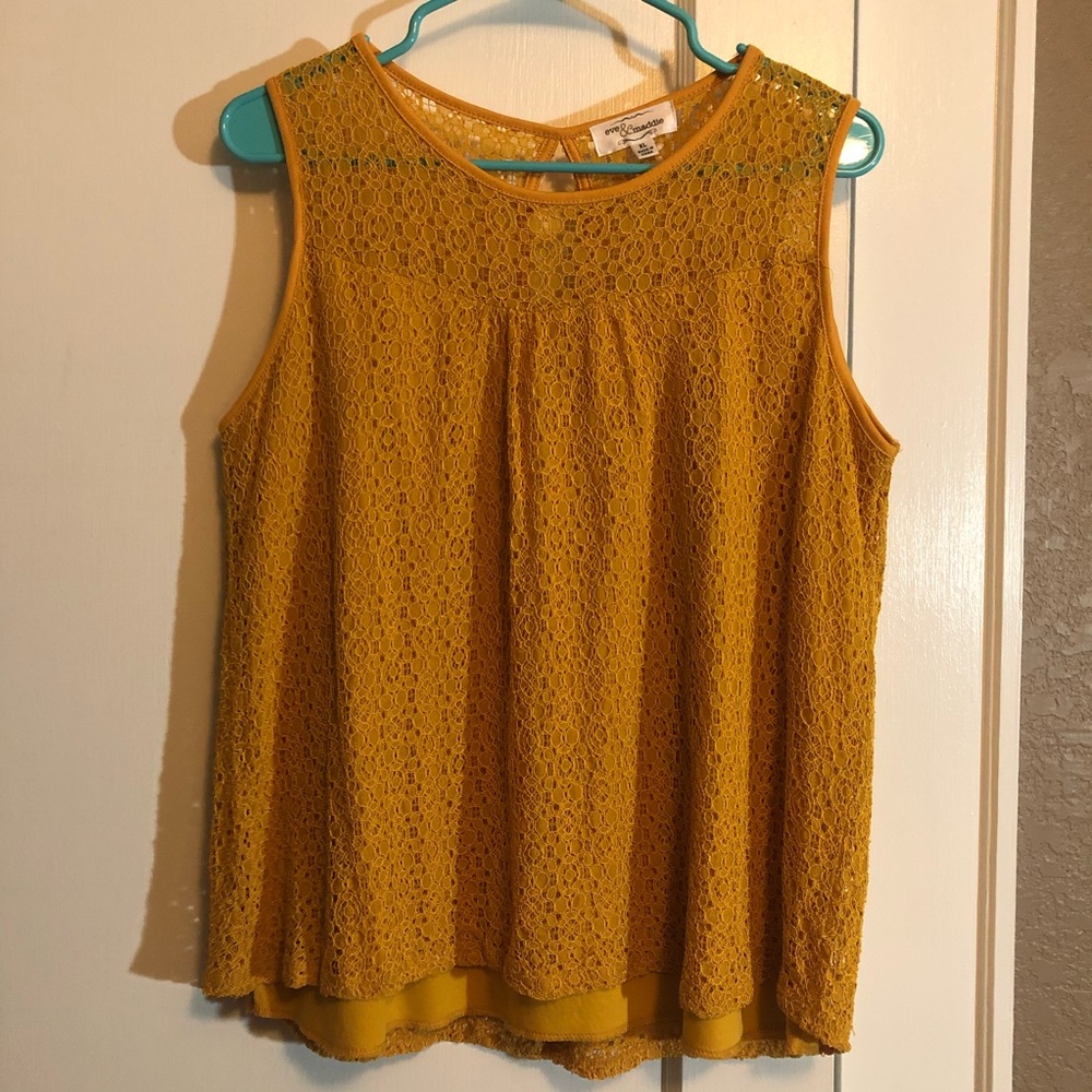 Lace-overlay swing tank - XL